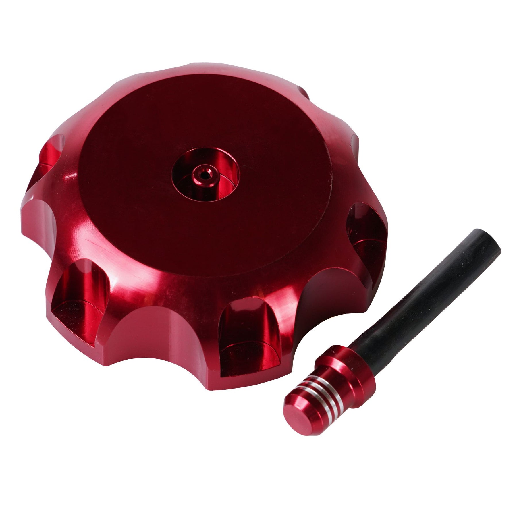 Bike It CR KX RM MX Fuel Cap with Vent Valve Red 50mm Thread
