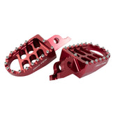 Honda MX BikeTek Forged Wide Platform Footpegs Red