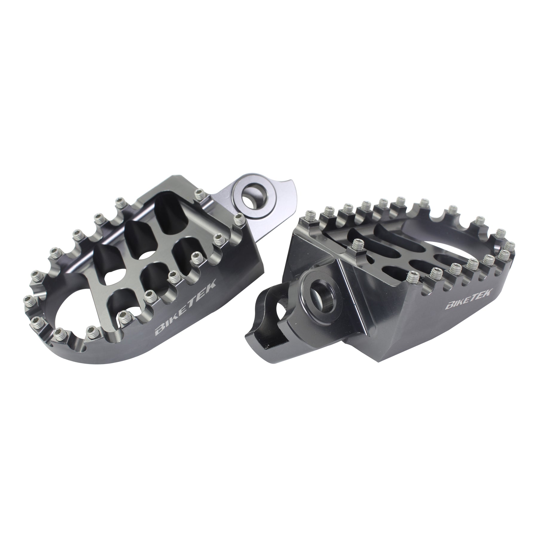 BikeTek MX Forged Wide Platform Footpegs Suzuki Gunmetal #44GM