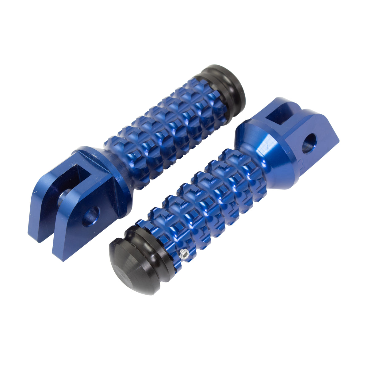BikeTek Ally Footpegs With Slider (Pair) Yamaha Front Blue YA11F - Beedspeed