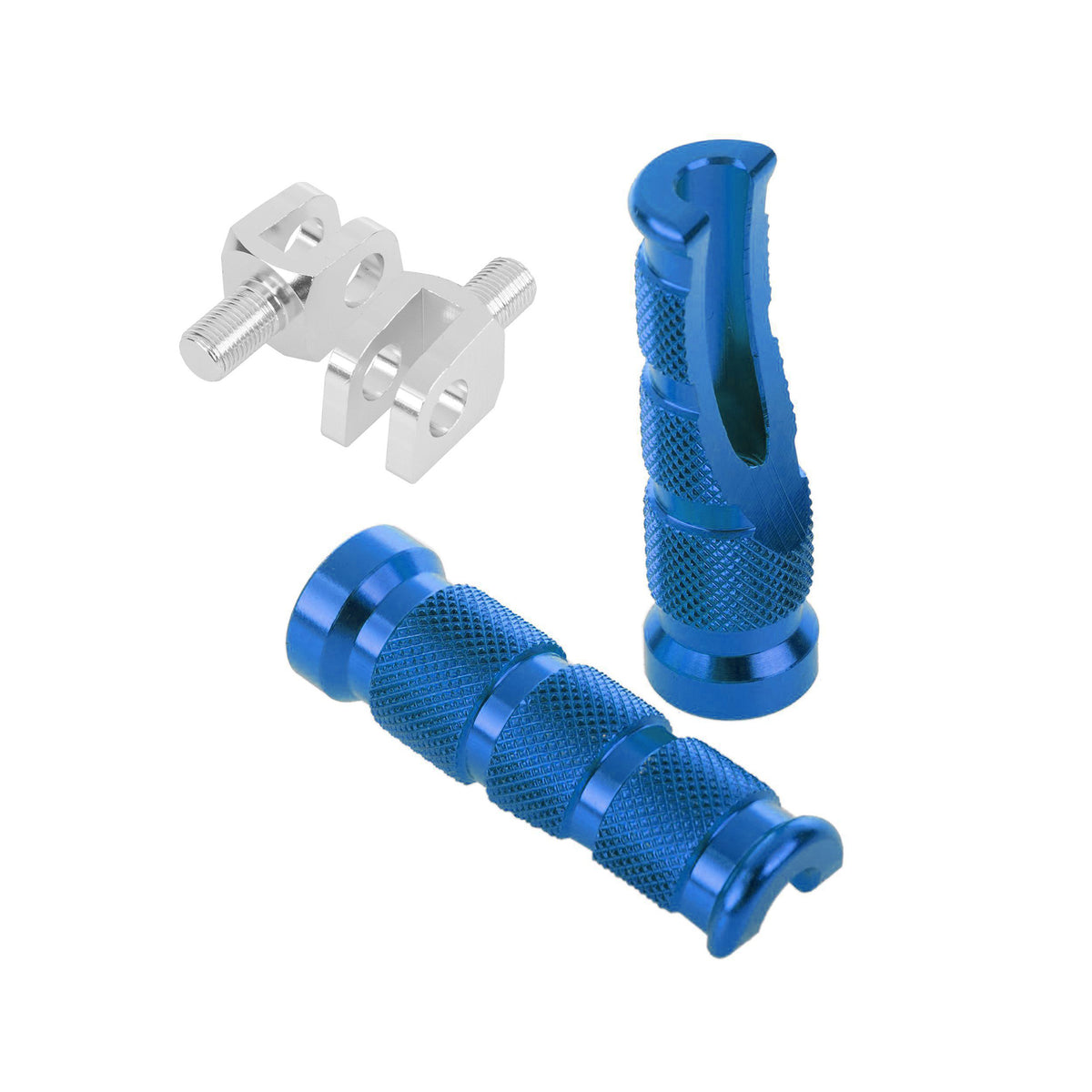 Bike It Honda Tapered Front Motorcycle Footpegs With Mount Blue