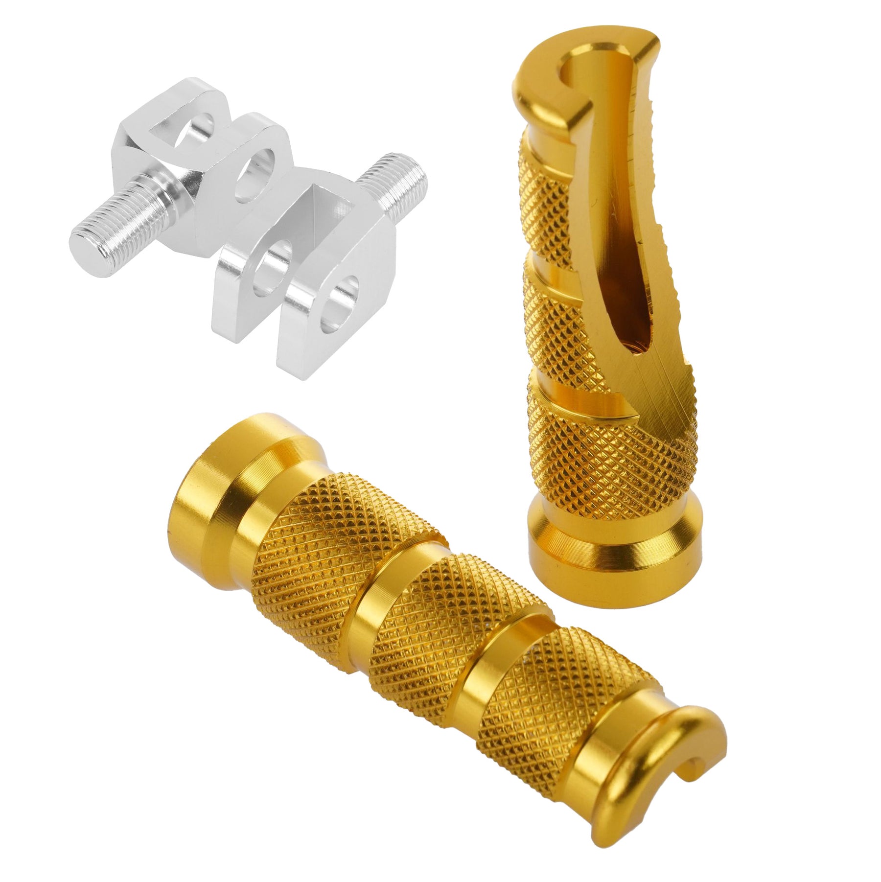 Bike It Honda Tapered Motorcycle Footpegs With Mount Rider Gold