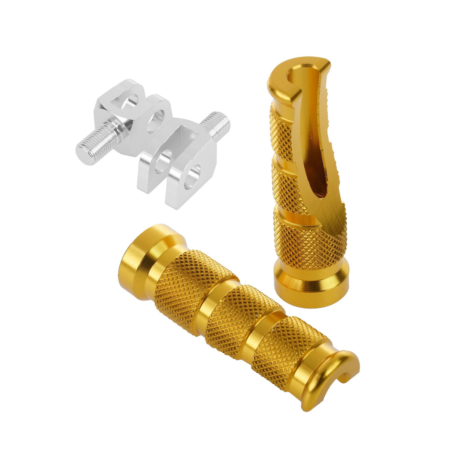 Bike It Yamaha R1 Tapered Front Motorcycle Footpegs With Mount Gold