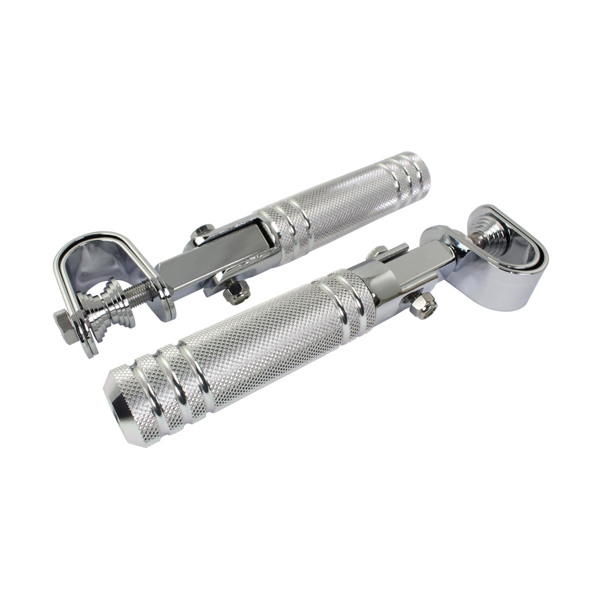 Bike It Universal Billet Footpegs Clamp Type Custom Motorcycle Fit