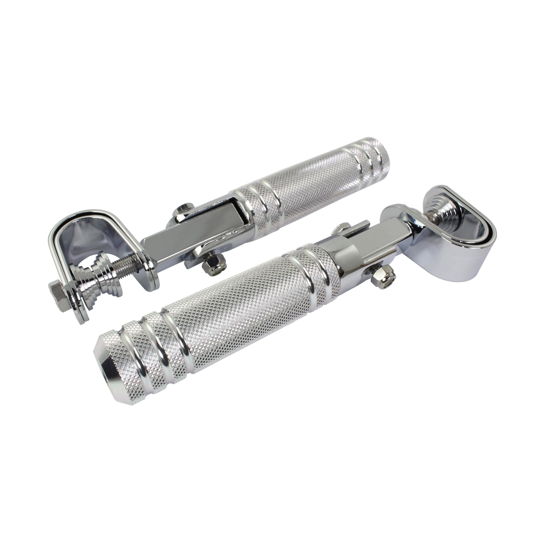 Bike It Universal Billet Footpegs Clamp Type Custom Motorcycle Fit