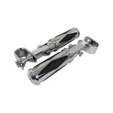 Bike It Jester Chrome Footpegs Universal Clamp Fit Custom Motorcycle