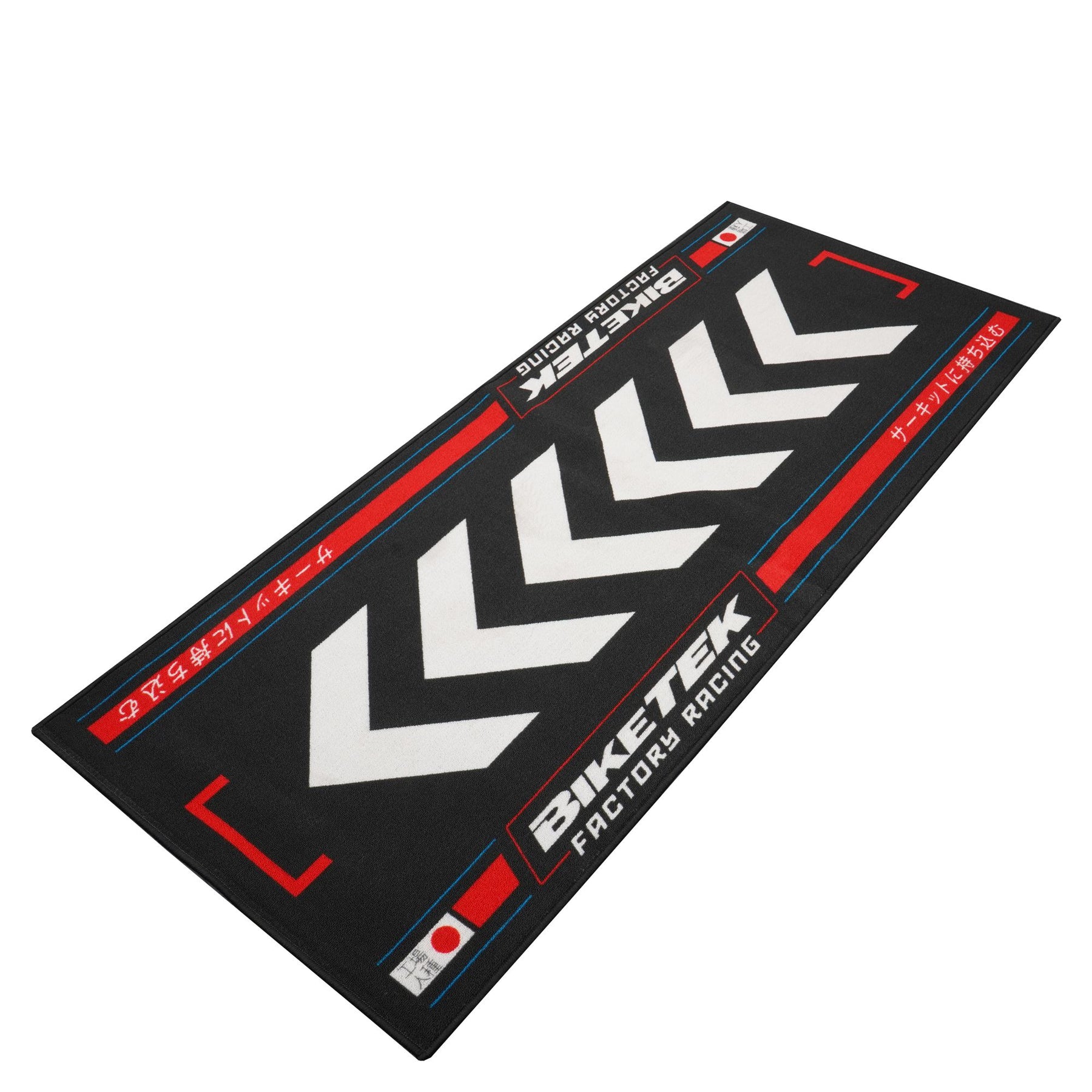 Biketek 'Series 7' Garage Mat - 'Rising Sun - RED' (190x80cm)