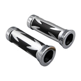 Bike It Chrome Chopper Cushion Motorcycle Handlebar Grips 22mm