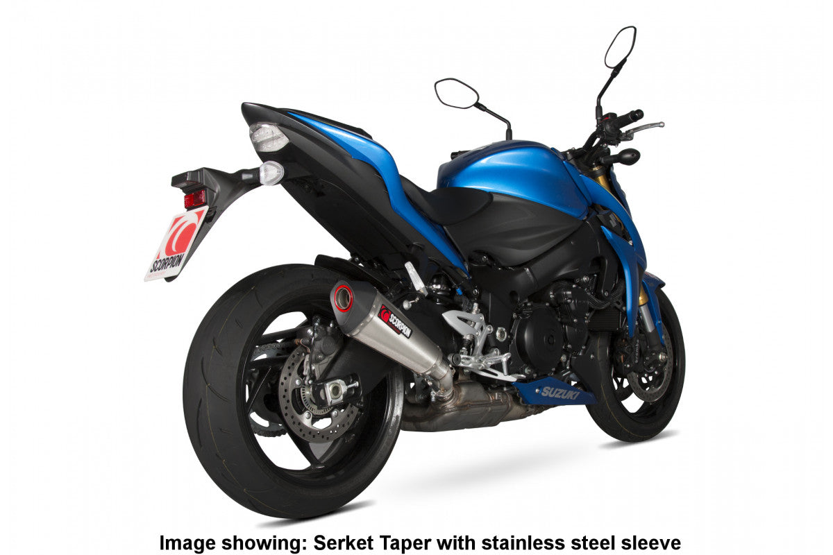 Suzuki GSX-S 1000 F (2015–2020) Scorpion Exhaust Serket Taper Slip-on - Carbon Fibre