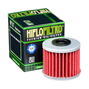 Hiflo Premuim Motorcycle Oil Filter HF117 Replaces Honda 15412-MGS-D21
