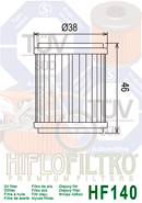 Hiflo Premium Motorcycle Oil Filter HF140 Replaces Husqvarna 8000H4235