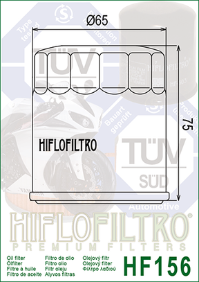 Hiflo Premium Motorcycle Oil Filter HF156 Replaces KTM 583.38.045.000