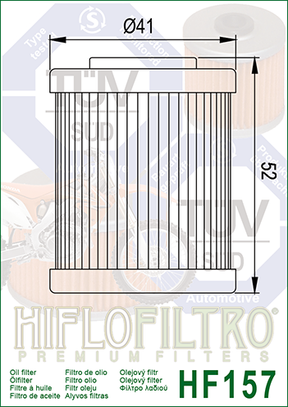 Hiflo Premium Motorcycle Oil Filter HF157 Replaces KTM 590.38.046.000