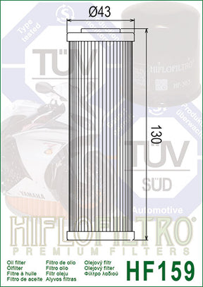 Hiflo Premium Motorcycle Oil Filter HF159 Replaces Ducati 444.4.029.1C