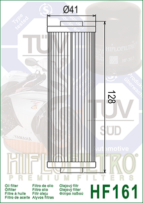 Hiflo Premium Motorcycle Oil Filter HF161 Replaces BMW 11 42 1 337 198