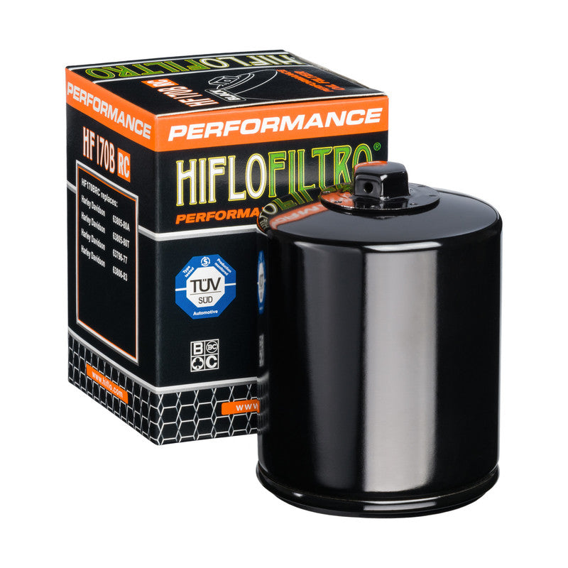 Hiflo Premium Motorcycle Oil Filter HF170BRC Replaces Harley 63796-77- Black