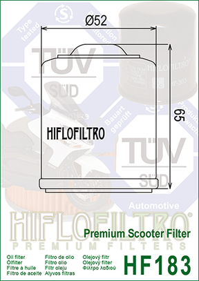 Royal Alloy GP TG 300 350 Hiflo Premium Upgrade Oil Filter HF183