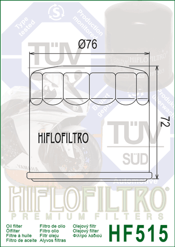 Hiflo Premuim Motorcycle Oil Filter HF515 Replaces Royal Enfield 575139/D