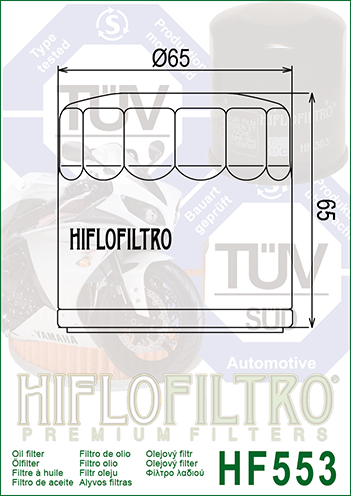 Hiflo Premuim Motorcycle Oil Filter HF553 Replaces Benelli 018.01.07.101.000