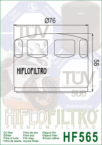 Hiflo Premuim Motorcycle Oil Filter HF565 Replaces Aprilia 82883R