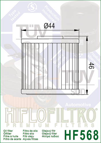 Hiflo Premuim Motorcycle Oil Filter HF568 Replaces Kymco 1541A-LEH6-E00