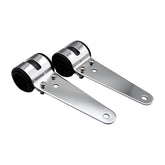 Bike It Chrome Motorcycle Headlight Brackets 43-48mm Fork Mount