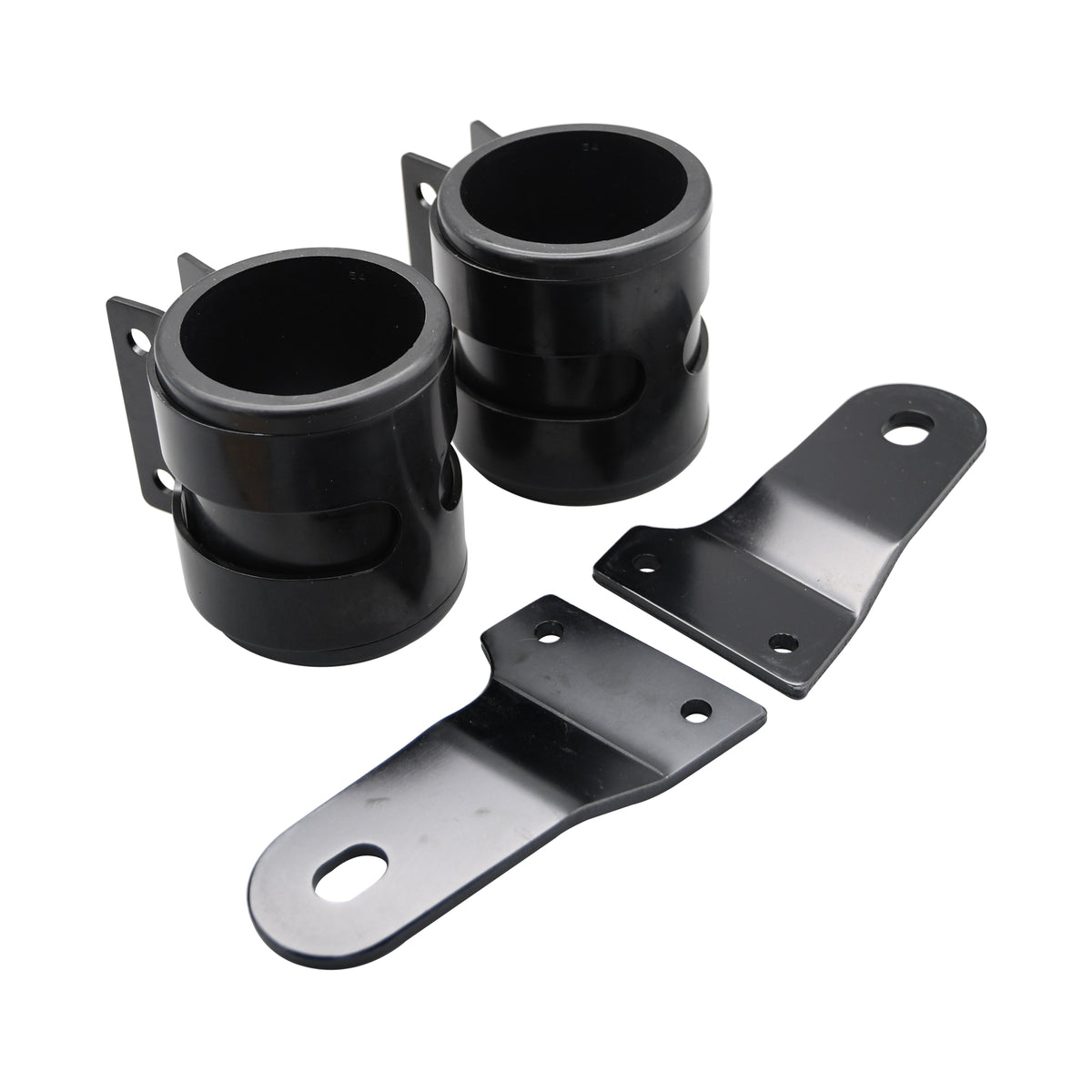 Bike It Black Stealth Headlight Bracket 54–57mm Universal Motorcycle