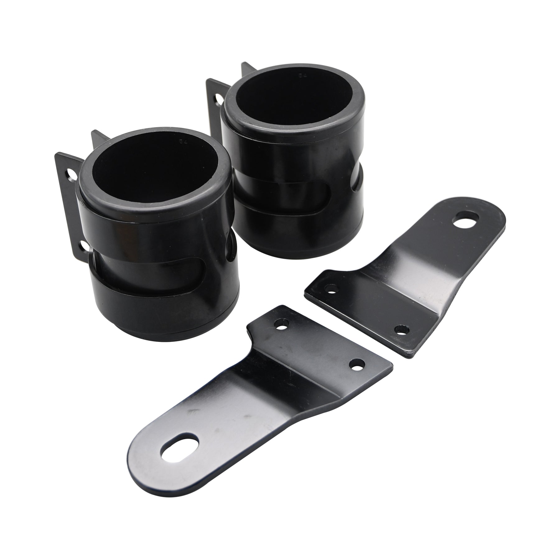 Bike It Black Stealth Headlight Bracket 54–57mm Universal Motorcycle