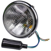 Bike It 5¾" Bates-Style Chrome Headlight Side Mount Left Dip Universal