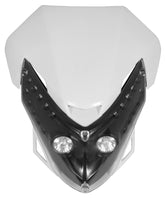 Universal Motorcycle Spectre Fairing Headlight White Streetfighter Style
