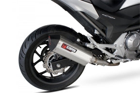 Honda NC 700 S/X (2012–2013) Scorpion Exhaust Serket Parallel Slip-on - Brushed Stainless