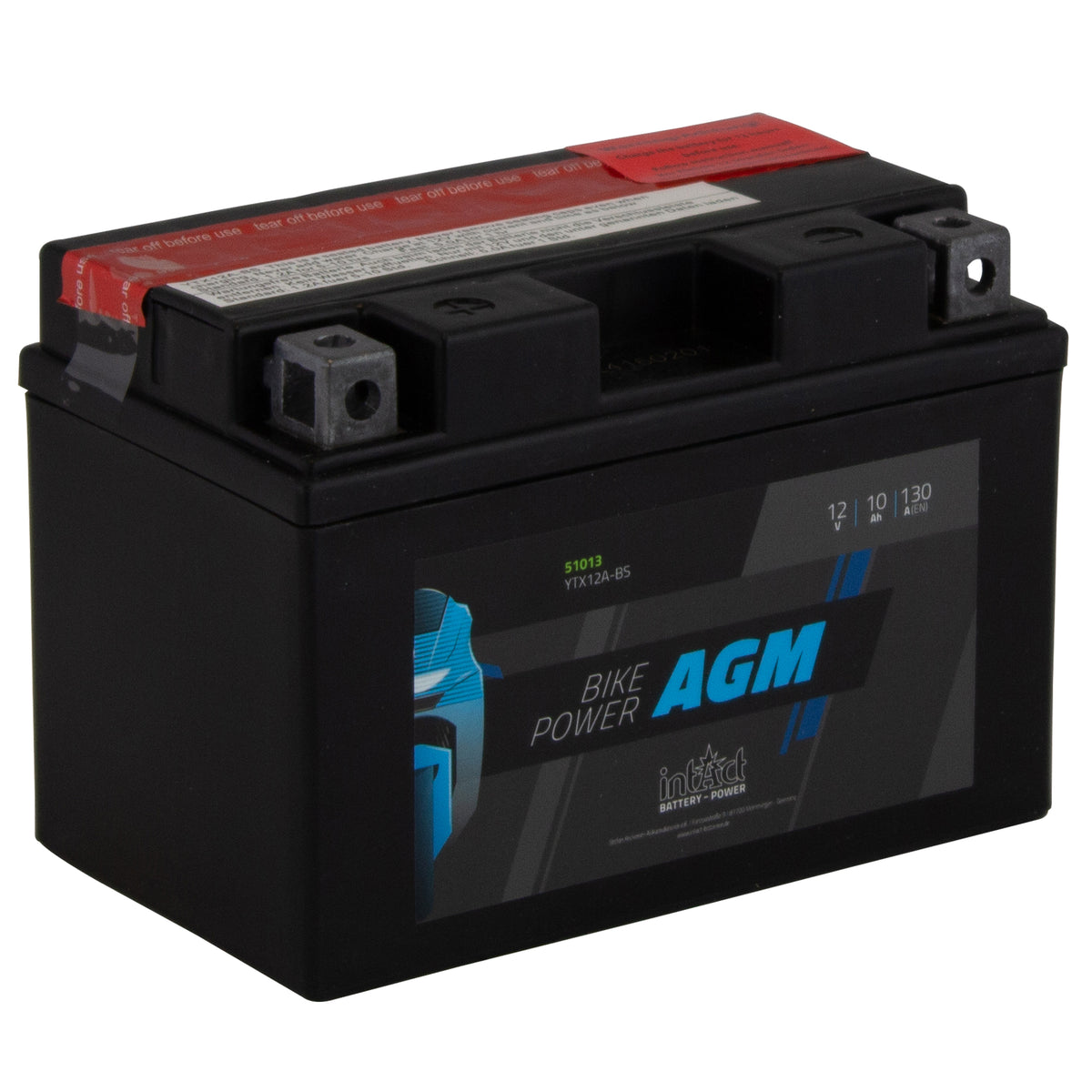 intAct YTX12A-BS AGM Maintenance Free Motorcycle Bike-Power Battery