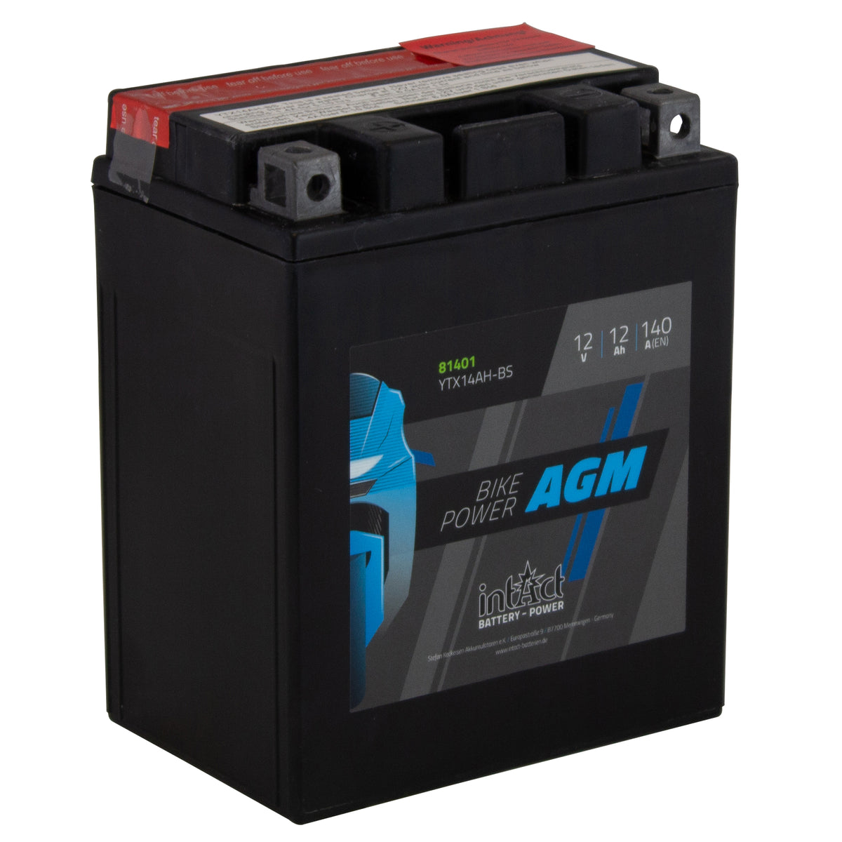 intAct YTX14AH-BS AGM Maintenance Free Motorcycle Bike-Power Battery