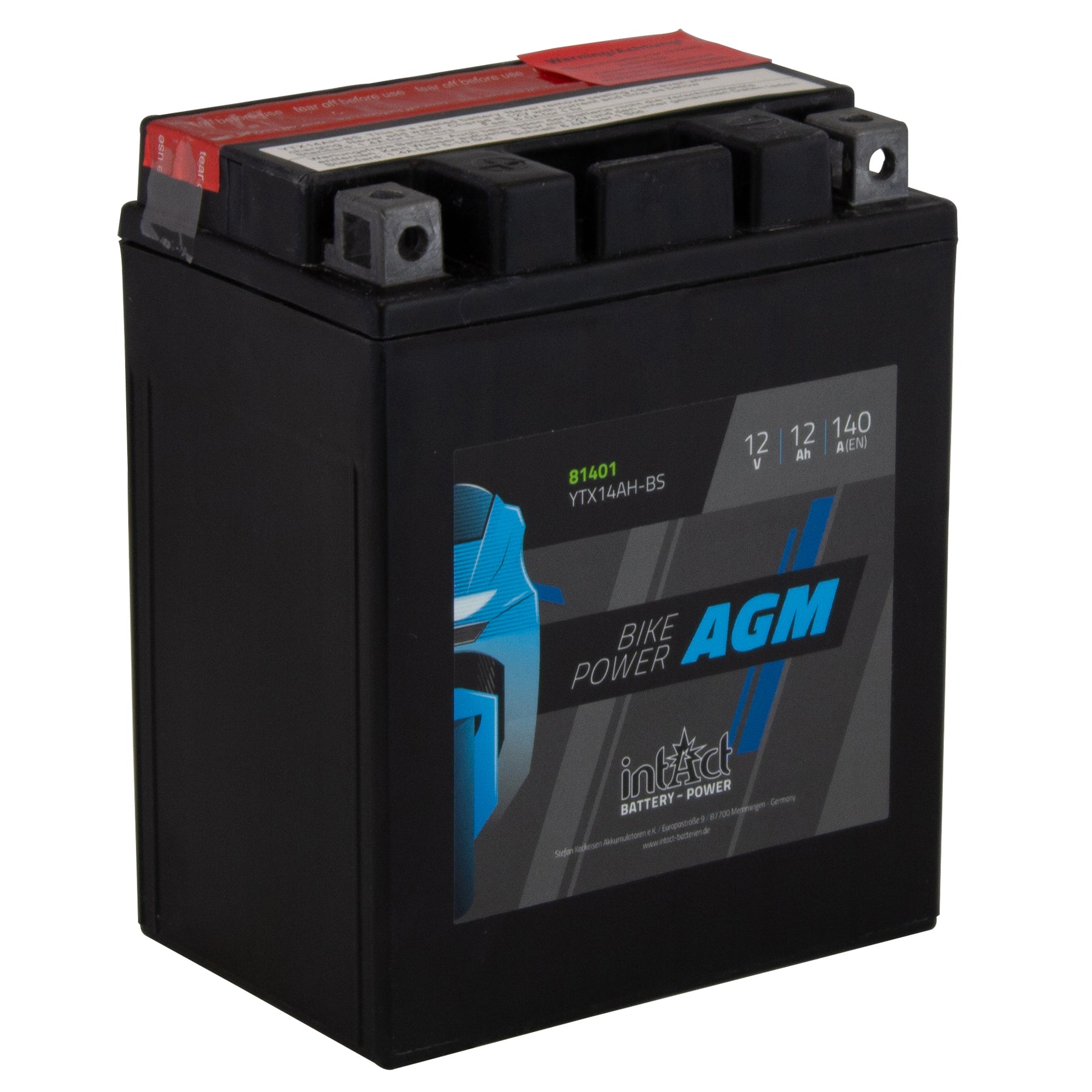 intAct YTX14AH-BS AGM Maintenance Free Motorcycle Bike-Power Battery