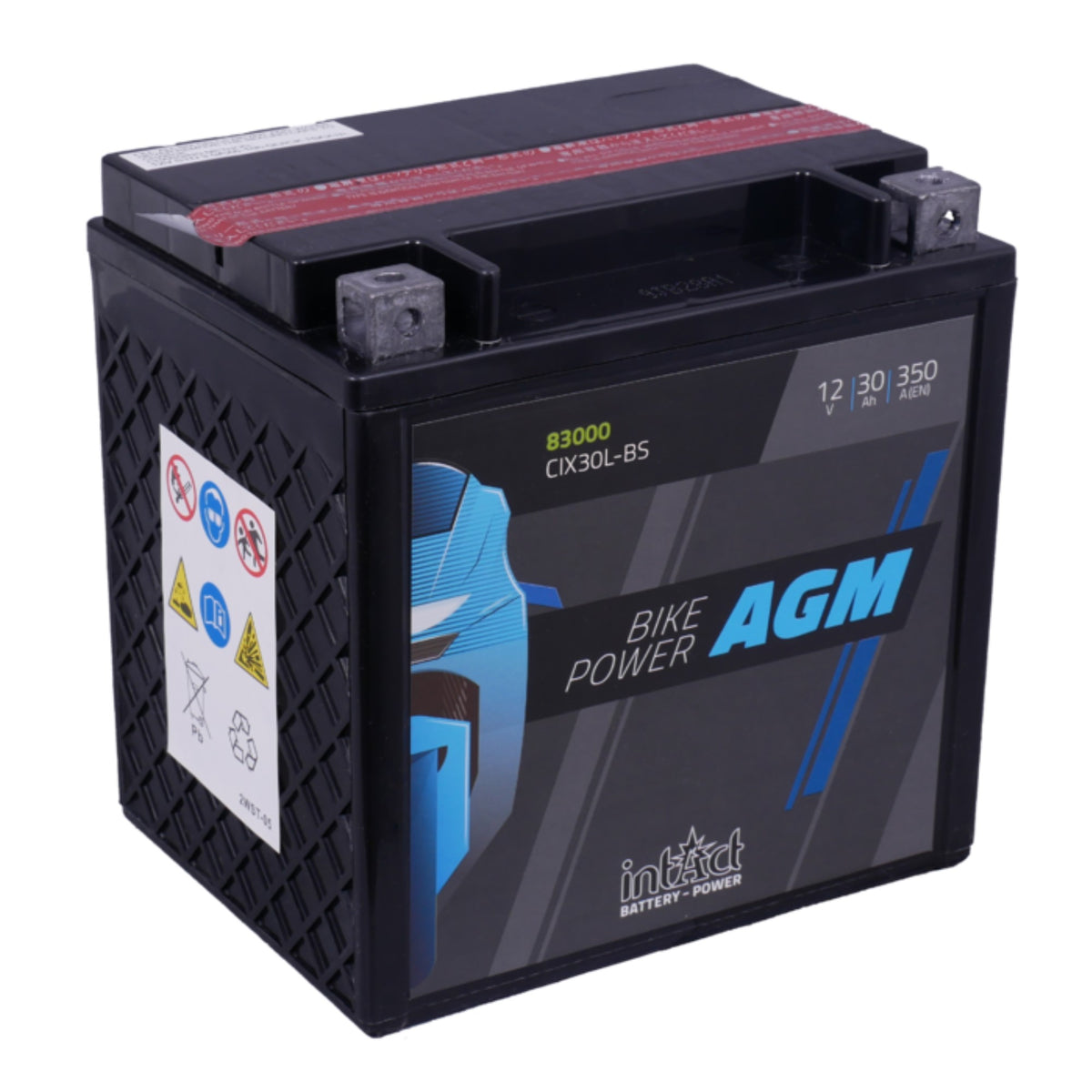 intAct YTX30L-BS AGM Maintenance Free Motorcycle Bike-Power Battery
