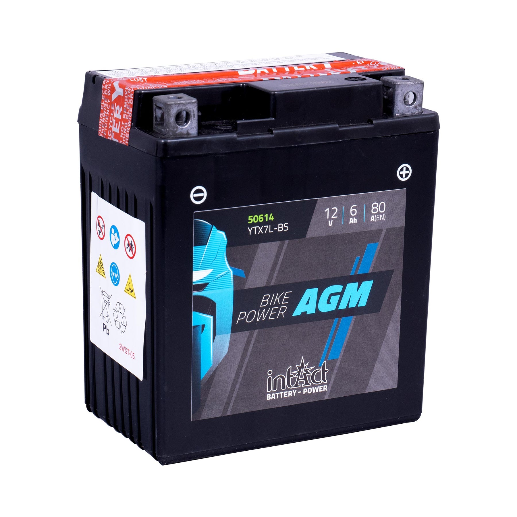 intAct YTX7L-BS AGM Maintenance Free Motorcycle Bike-Power Battery