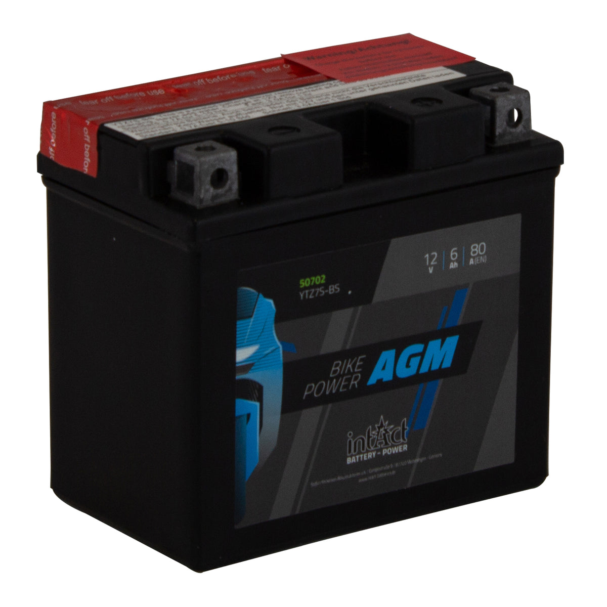 intAct YTZ7S-BS AGM Maintenance Free Motorcycle Bike-Power Battery