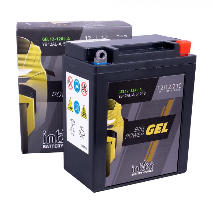 intAct YB12AL-A Gel Motorcycle Bike-Power Battery