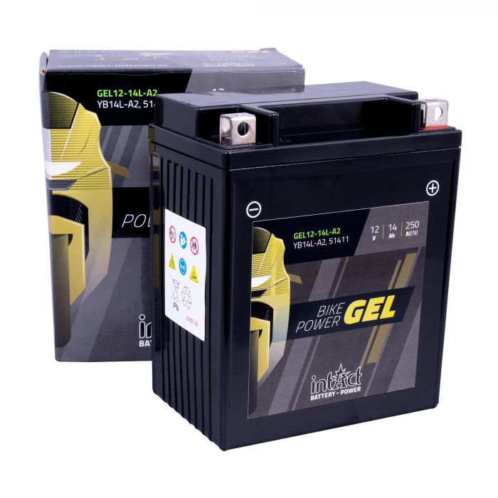 intAct YB14L-A2 Gel Motorcycle Bike-Power Battery