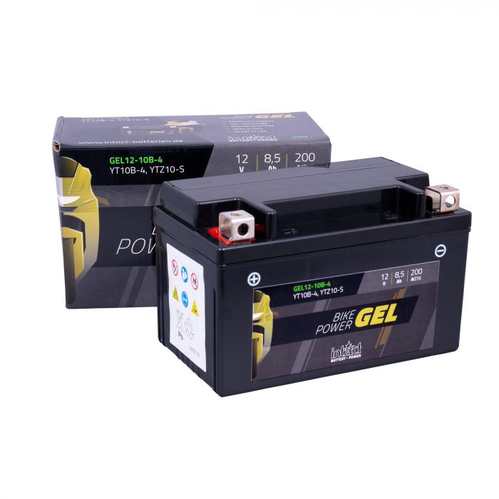 intAct YT10B-4 / YTZ10-S Gel Motorcycle Bike-Power Battery