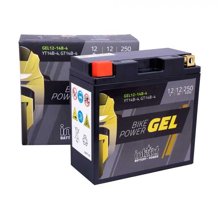 intAct YT14B-4 Gel Motorcycle Bike-Power Battery