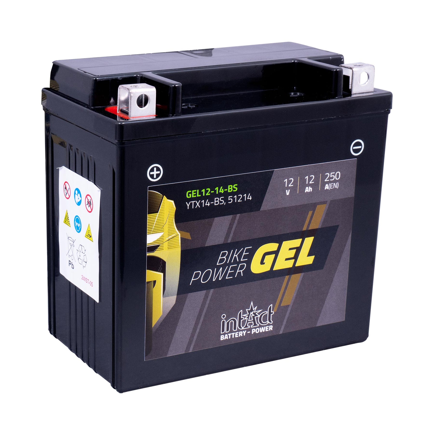 intAct YTX14-BS Gel Motorcycle Bike-Power Battery
