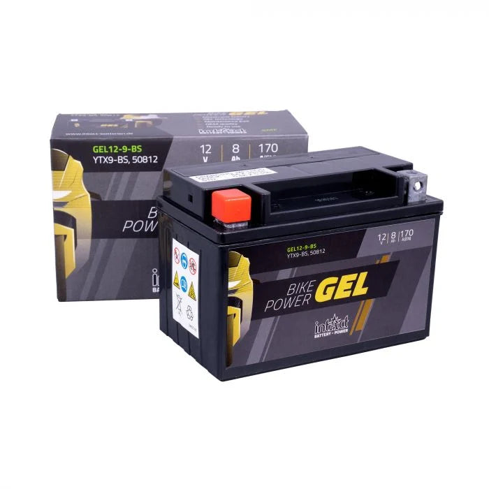 intAct YTX9-BS Gel Motorcycle Bike-Power Battery