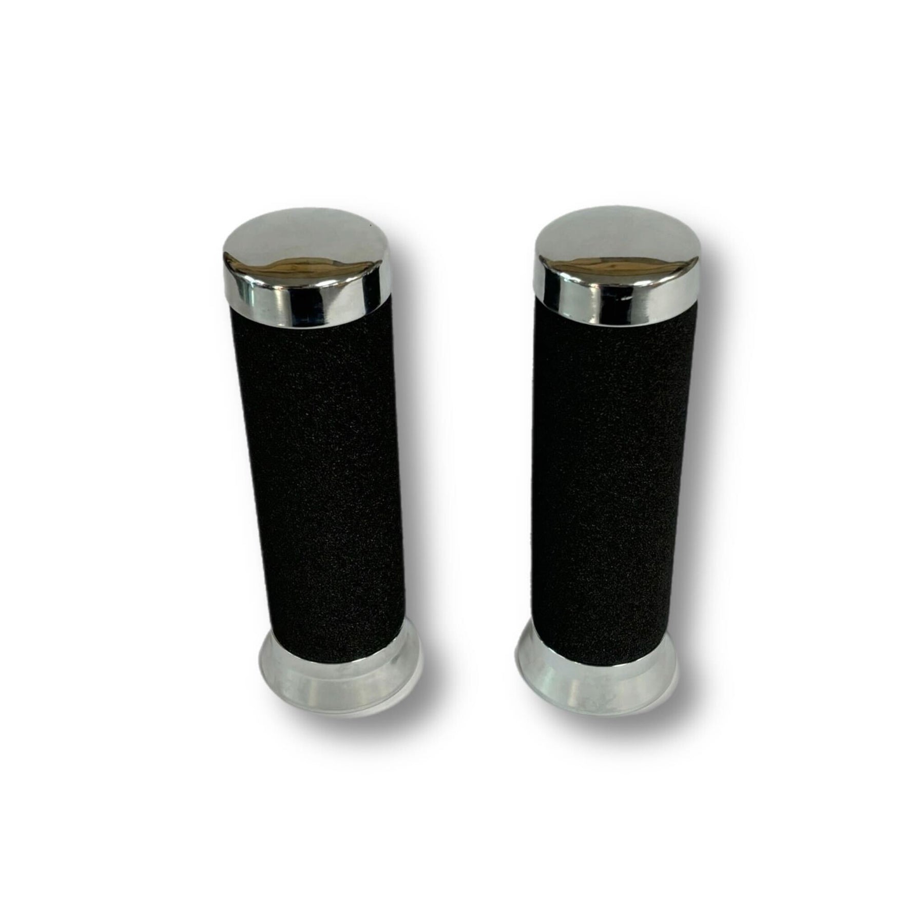 Vespa Lambretta Harley Chrome & Foam Twist Grips 1"/25mm - 150mm Long