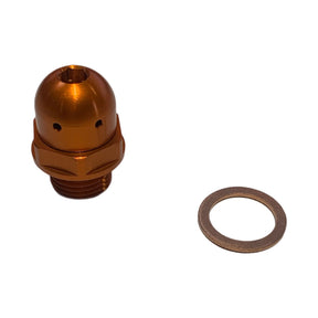 Lambretta S1-3 Li GP SX TV J Lui CNC Oil Drain & Oil Breather Plug Bundle - Orange - Casa Performance