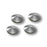 Lambretta Rear Frame Hole Plug / Blanking Grommet - Polished Stainless Steel - Cone Set of 4