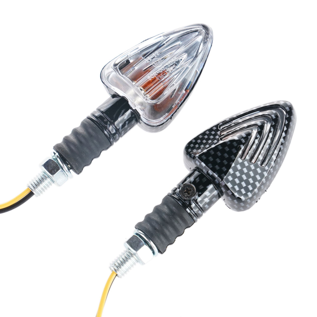 Bike It Arrow Motorcycle Indicators Carbon Effect Clear Lens Pair
