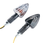Bike It Arrow Motorcycle Indicators Carbon Effect Clear Lens Pair