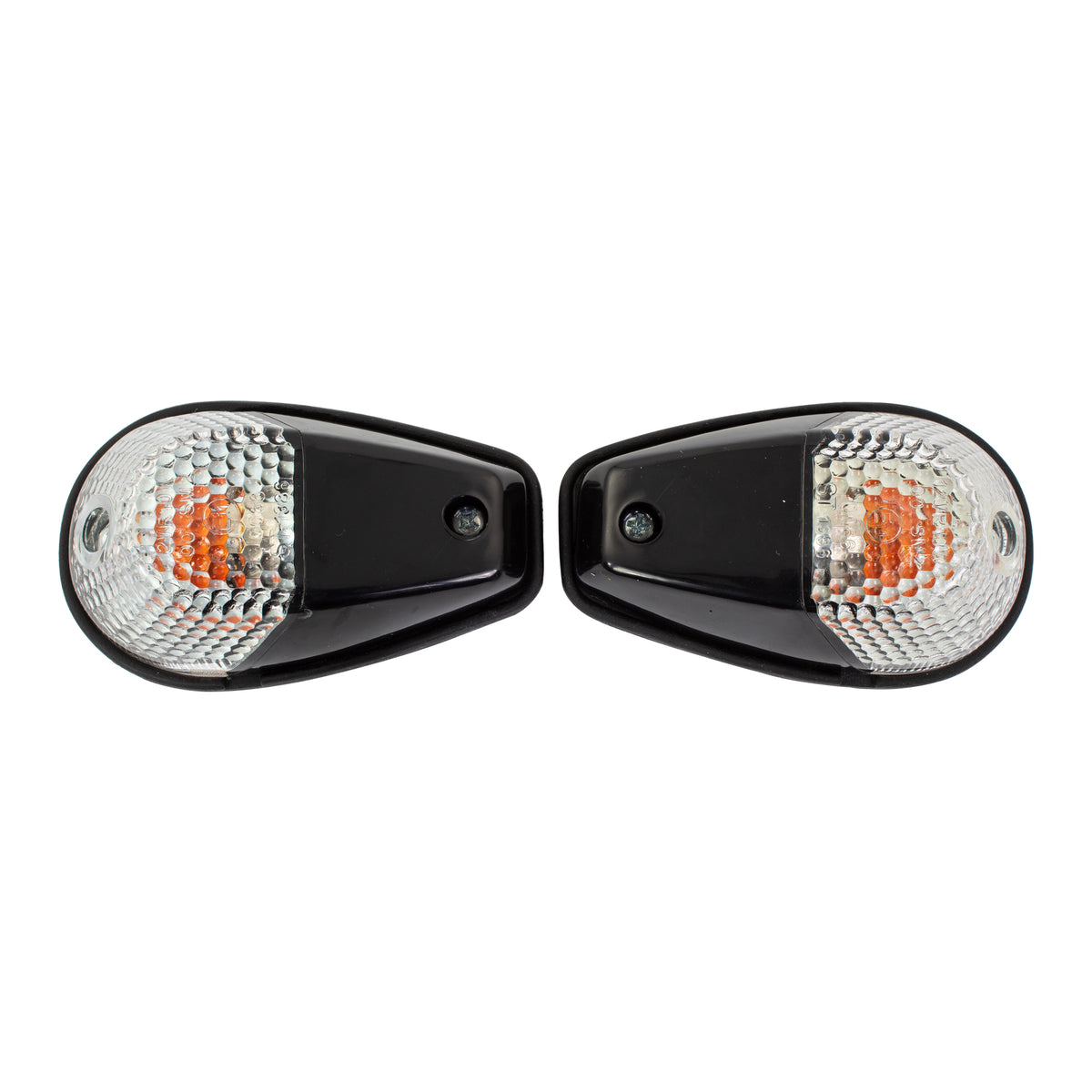 Bike It Original Fairing Motorcycle Indicators Black Clear Lens