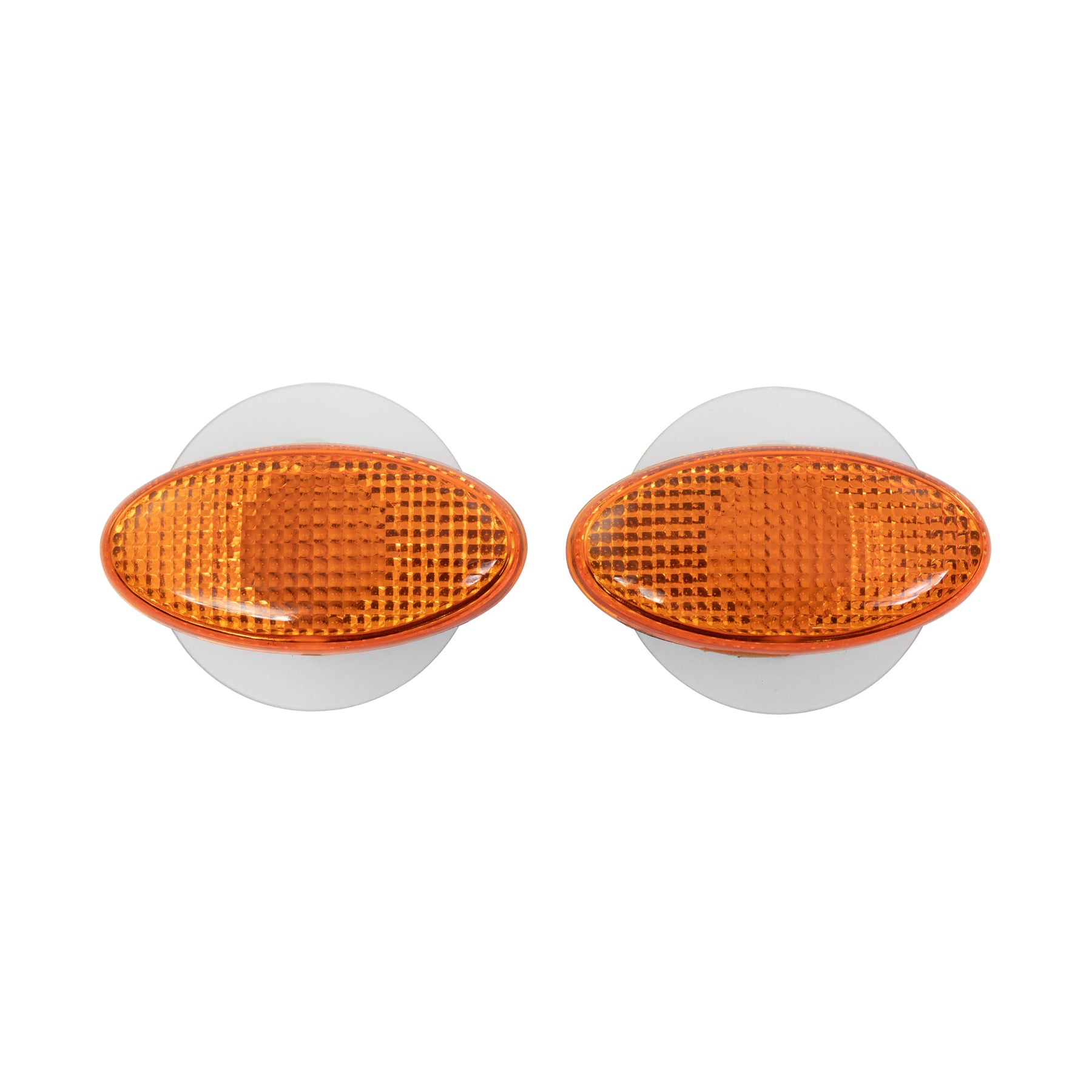 Bike It Oval Slim Fairing Motorcycle Indicators Amber Lens